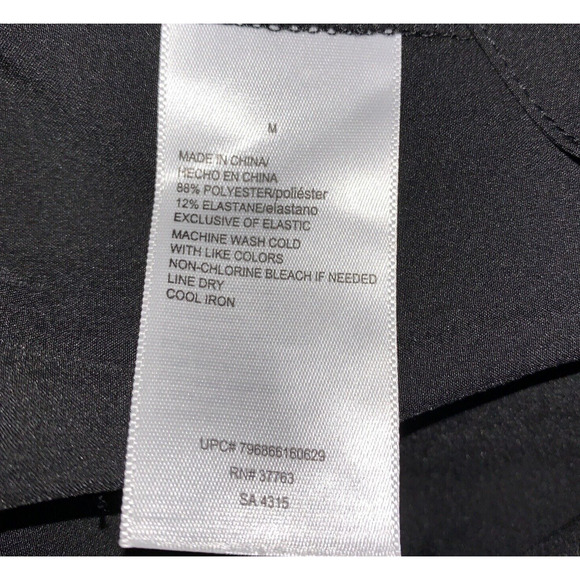 Rafaella Pants Womens Medium Black Comfort Cropped Slacks‎ Lightweight Pockets - Picture 4 of 8